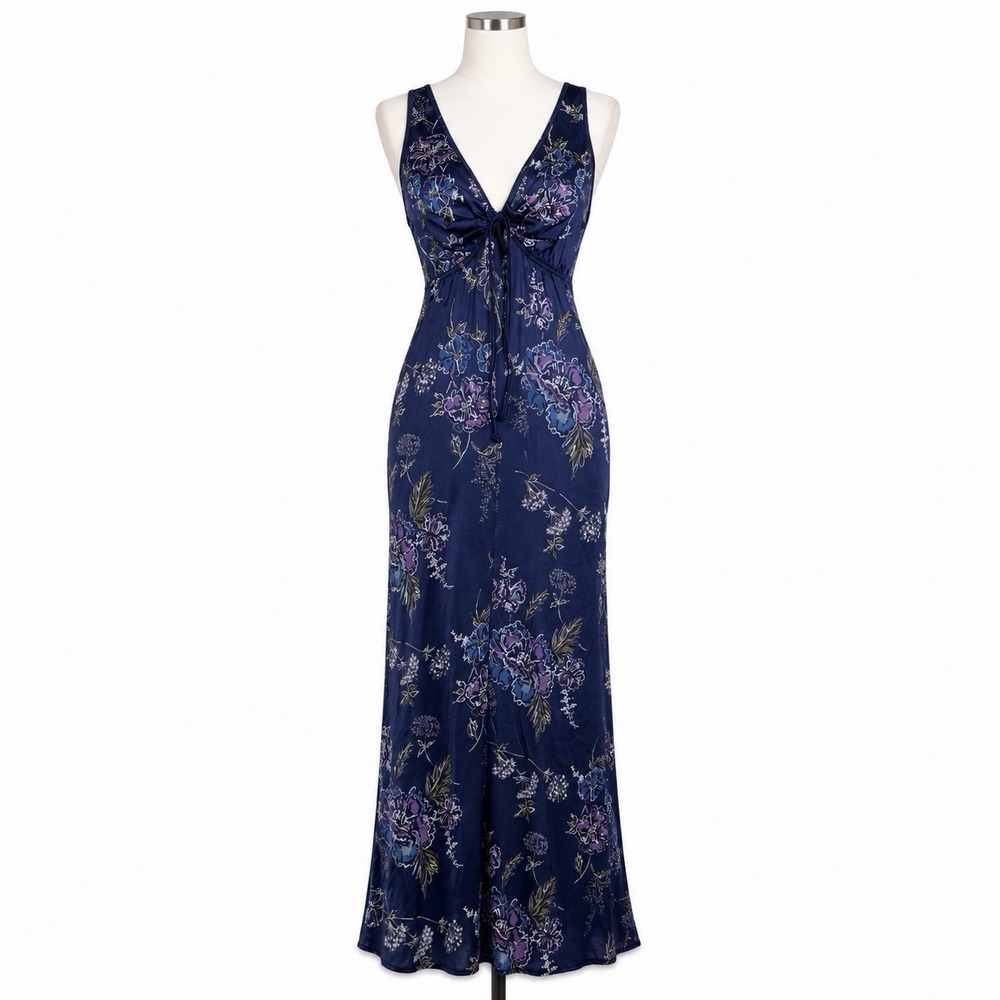 Vintage Miss Elaine Nightgown Womens M Floral Maxi Cottagecore Romantic USA